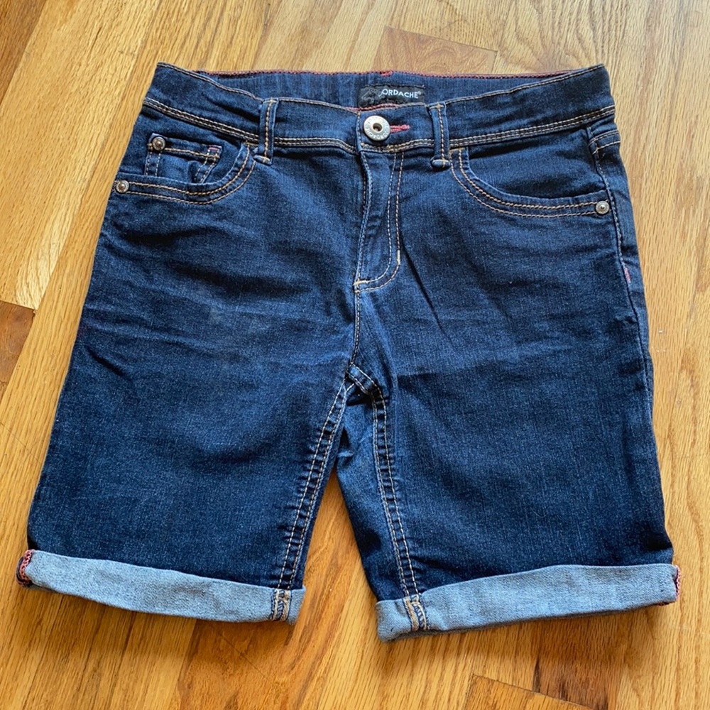 Girls Jordache Cuffed Bermuda Jean Shorts